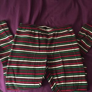 Girls holiday striped leggings